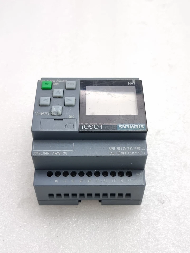 Used Working Siemens 6ED1052-1MD00-0BA8 12/24RCE Logo Programmable Relay